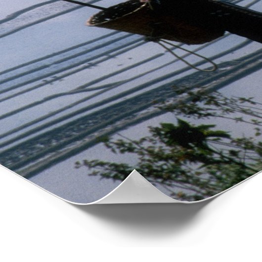 Hani mit Korb und Reisterrasse, Poster (Ecke)