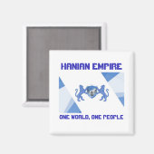 Hanian Empire Flag One World One People Magnet (Vorderseite/Rückseite)