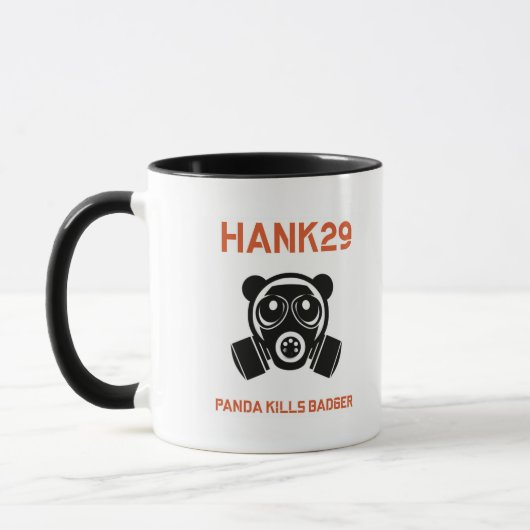 Hank29 Panda tötet Badger Tasse (Links)