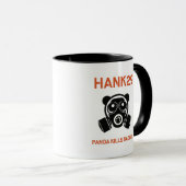 Hank29 Panda tötet Badger Tasse (VorderseiteRechts)