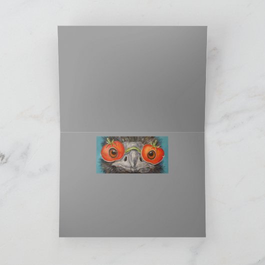 Hank die Emu-Karte Karte (Innenseite)