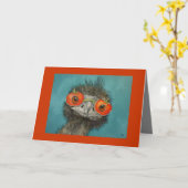 Hank die Emu-Karte Karte (Gelbe Blume)