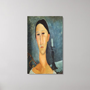 Hanka Zborowska mit einem Candlestick, 1919 Leinwanddruck