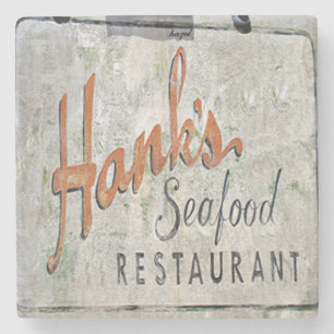 Hank's Seafood Charleston, SC Marmor-Untersetzer Steinuntersetzer