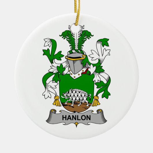 Hanlon Familienwappen Keramik Ornament (Vorne)
