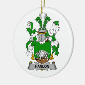 Hanlon Familienwappen Keramik Ornament (Links)