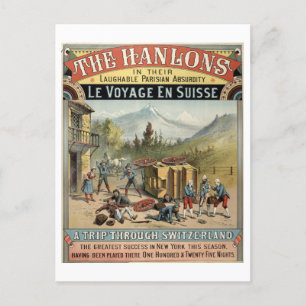 Hanlons Vintage-Theater-Werbe-Postkarte Postkarte