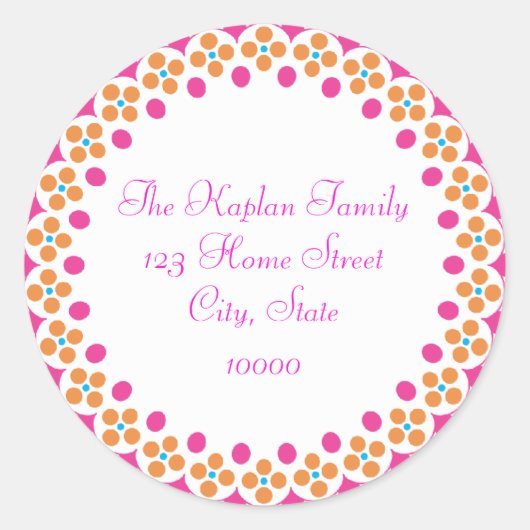 Hanna Bethany Umschlag Aufkleber bat mitzvah Einla (Vorderseite)