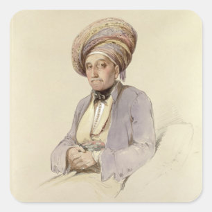 Hanna - Griechisch aus Antioch, 1852 Quadratischer Aufkleber