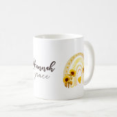 Hanna Hebrew Bedeutung Grace Rainbow Sunflower Boh Kaffeetasse (VorderseiteRechts)