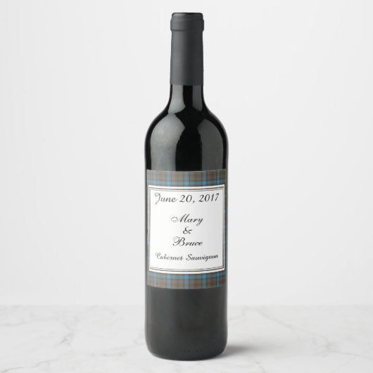 Hanna Scottish Wedding Wine Label Weinetikett (Vorderseite)