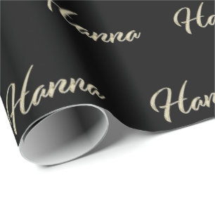 Hanna white gold Handwriting Geschenkpapier