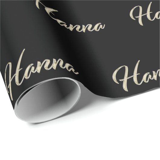 Hanna white gold Handwriting Geschenkpapier (Rolleneckpunkt)