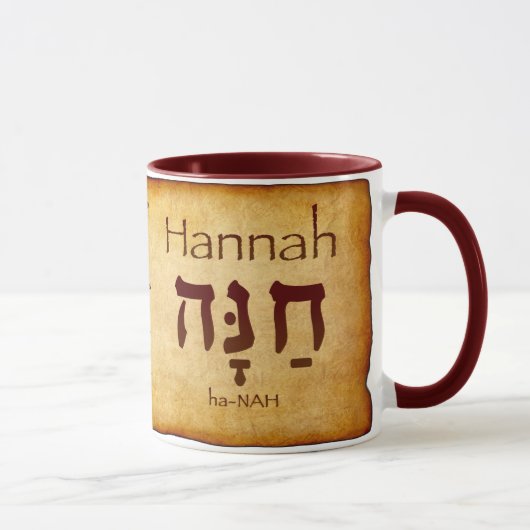 Hannah/Anna Hebrew-Tasse Tasse (Rechts)