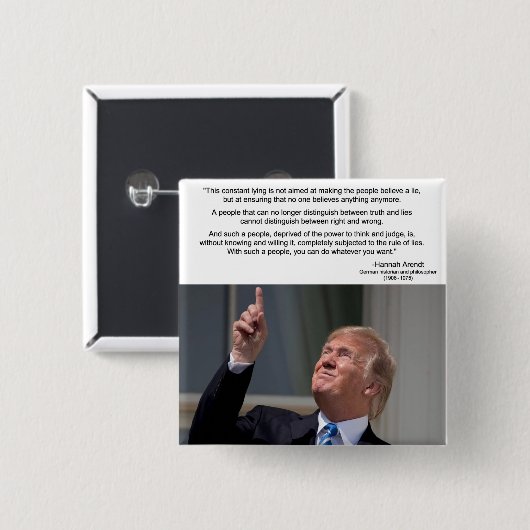 Hannah Arendt Quote Button (Vorne & Hinten)