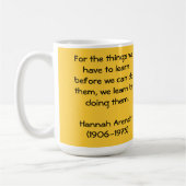 Hannah Arendt-Zitat Kaffeetasse (Links)