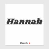 Hannah Aufkleber (Blatt)