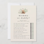 HANNAH Bear Guess Who Mommy Daddy Baby Showspiel Einladung (Vorderseite)