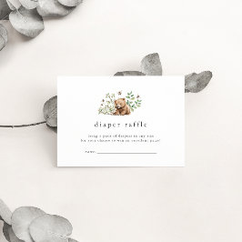 HANNAH Bear Woodland Babydusche Windelwindeln Begleitkarte