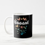 Hannah Birthday Sister Butterfly Dandelion Name Lo Kaffeetasse<br><div class="desc">Hannah Birthday Sister Butterfly Dandelion Name Long Sleeve</div>