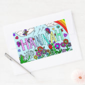 Hannah Blume, Regenbogen Rechteckiger Aufkleber (Umschlag)