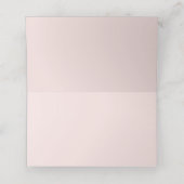 Hannah Blush Pink Calligraphy Wedding Platzkarte (Innenseite Aufgefaltet)