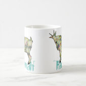 Hannah Colorful Funky Weird Goat Funny Animal Art Kaffeetasse (Mittel)