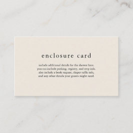 HANNAH Cream Boho Babyduschkarte Begleitkarte