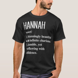Hannah Damen Vorname Definition Personalisiert G T-Shirt