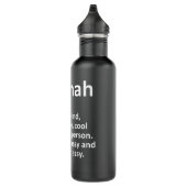 HANNAH Definition Personalisiert Name Funny Birthd Edelstahlflasche (Rechts)