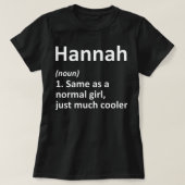 HANNAH Definition Personalisiert Name Funny Birthd T-Shirt (Design vorne)