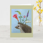 Hannah die Igel-Karte Karte (Gelbe Blume)