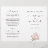 Hannah Elegant Folded Wedding Zeremony Program (Vorderseite)