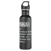 Hannah First Name Definition Personalisierte Gesch Edelstahlflasche (Vorderseite)