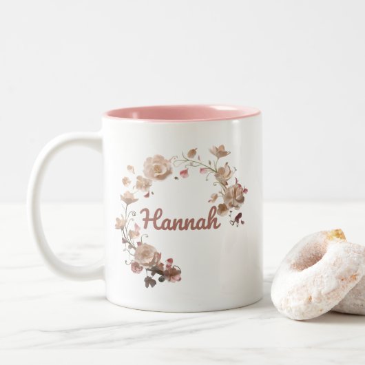 Hannah Floral Tasse (Mit Donut)