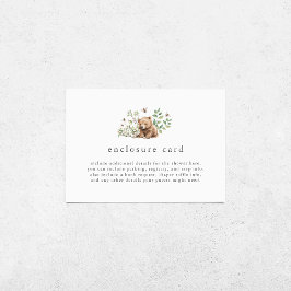 HANNAH Gender Neutral Bear Woodland Baby Dusche Begleitkarte