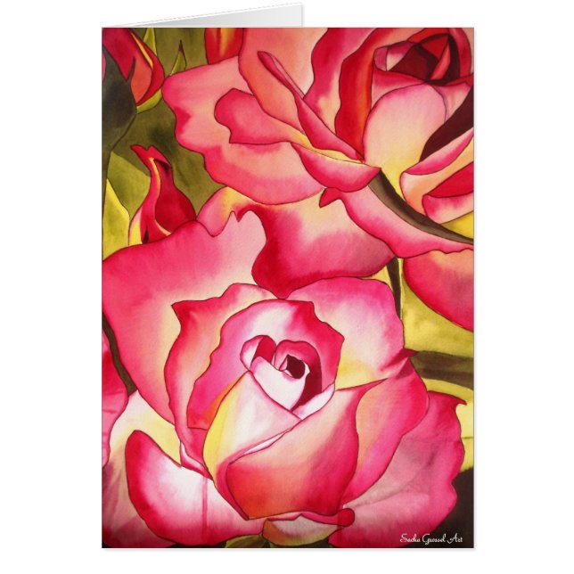 Hannah Gordon Pink Rose Valentine Day Card (Vorne)