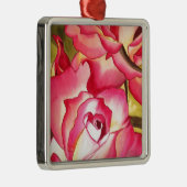 Hannah Gordon Rosa Aquarellkunst Ornament Aus Metall (Rechts)