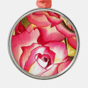 Hannah Gordon Rosa Aquarellkunst Ornament Aus Metall