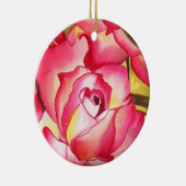 Hannah Gordon Rosa Blume Aquarellkunst Keramikornament (Rechts)