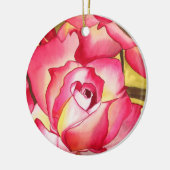 Hannah Gordon Rosa Blume Aquarellkunst Keramikornament (Links)