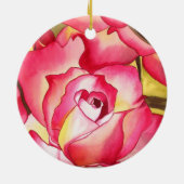 Hannah Gordon Rosa Blume Aquarellkunst Keramikornament (Hinten)