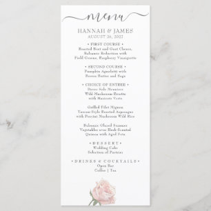 Hannah   Hochzeit der modernen Chic Whimsical Call Menükarte