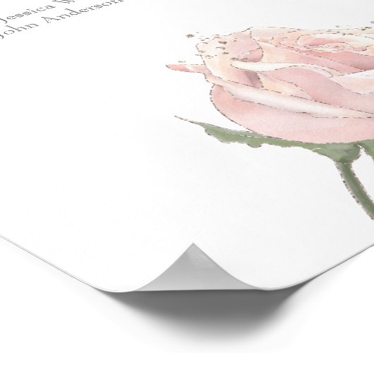 Hannah | In Love Memory Memorial Wedding Sign Poster (Ecke)