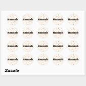 Hannah Name niedlich Design Runder Aufkleber (Blatt)
