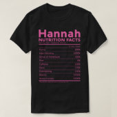 Hannah Name Nutrition Fakten Personalisiert Women  T-Shirt (Design vorne)