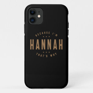 Hannah Name Personalisiert Geburtsname Hannah Case-Mate iPhone Hülle