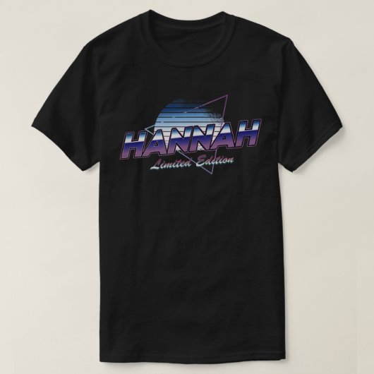 Hannah Name Shirt Ästhetische Vaporwave 80er 90s S (Design vorne)