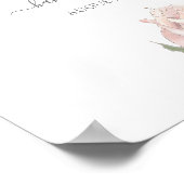 Hannah Rose Calligraphy Wedding Dessert Table Sign Poster (Ecke)