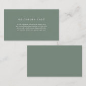 HANNAH Sage Green Boho Babyduschkarte Begleitkarte (Vorne/Hinten)